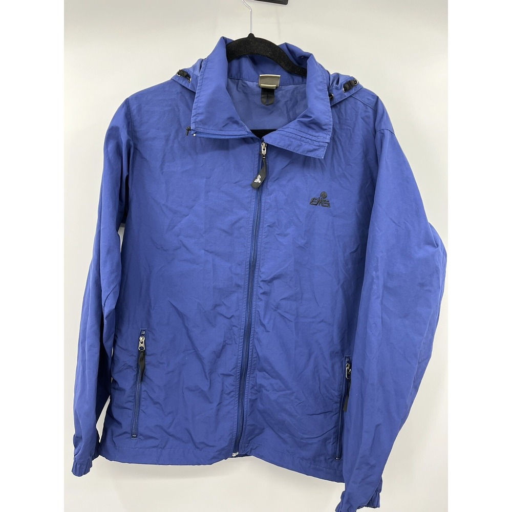 Eastern Mountain Sports EMS Windbreaker Jacket Size Small Fold Away Hood